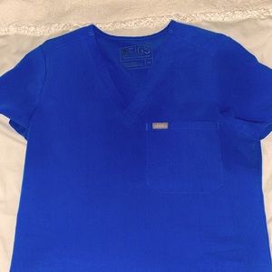 Figs scrub top Catarina royal blue xs